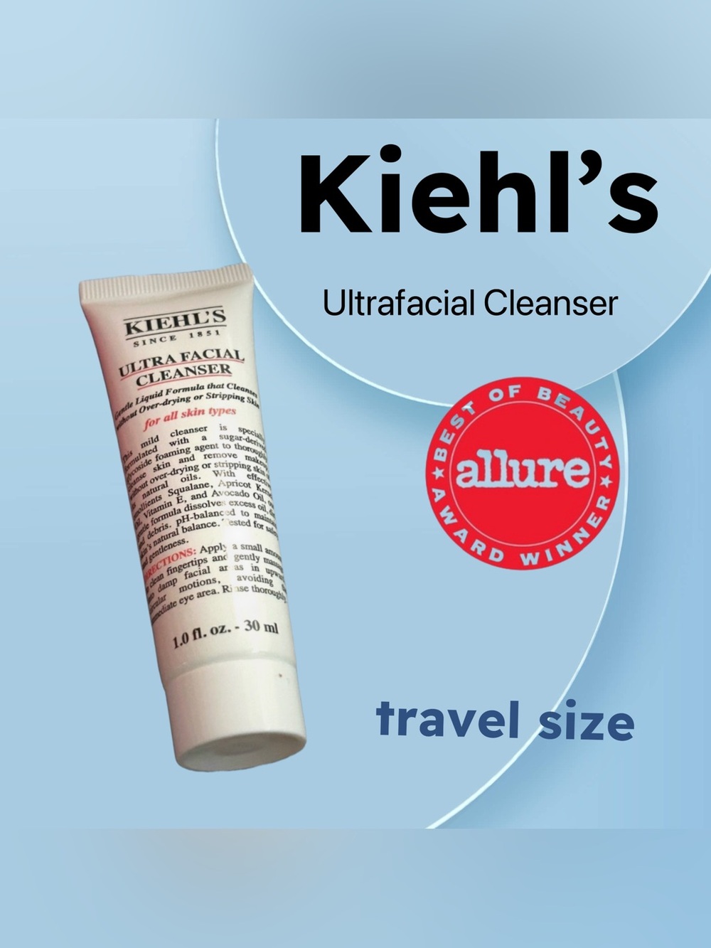 🌟🇺🇸🆕NWOB KIEHL’S |TRAVEL| Gentle Daily Ultra Facial Cleanser - Classic Luxe